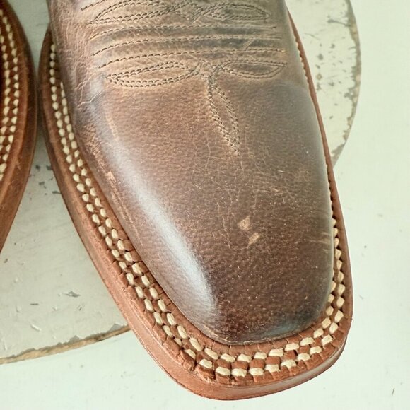 Rod Patrick Mens Cowboy Boots Size 12AAA Brown Goat Leather Western French Toe - Picture 7 of 13